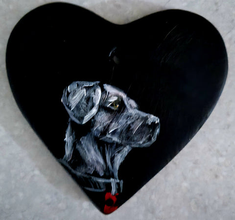 Love Heart Decoration - 'Poppy dog heart #4'