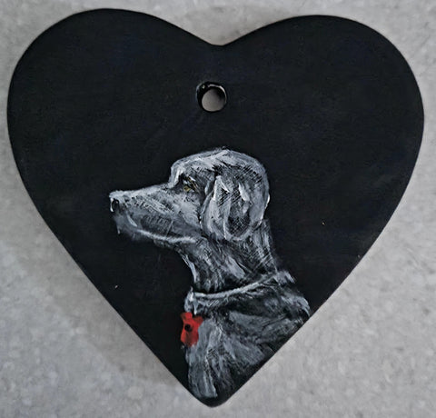 Love Heart Decoration - 'Poppy dog heart #6