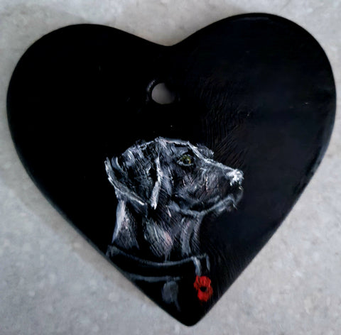 Love Heart Decoration - 'Poppy dog heart #7