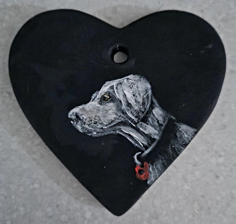 Love Heart Decoration - 'Poppy dog heart #8