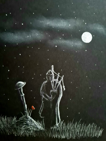 U578 Original Polychromo - 'lament in the dark'