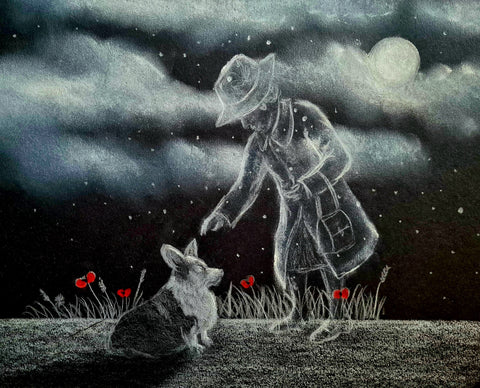 495 Oiginal Artwork - 'Miss you too Ma'am'