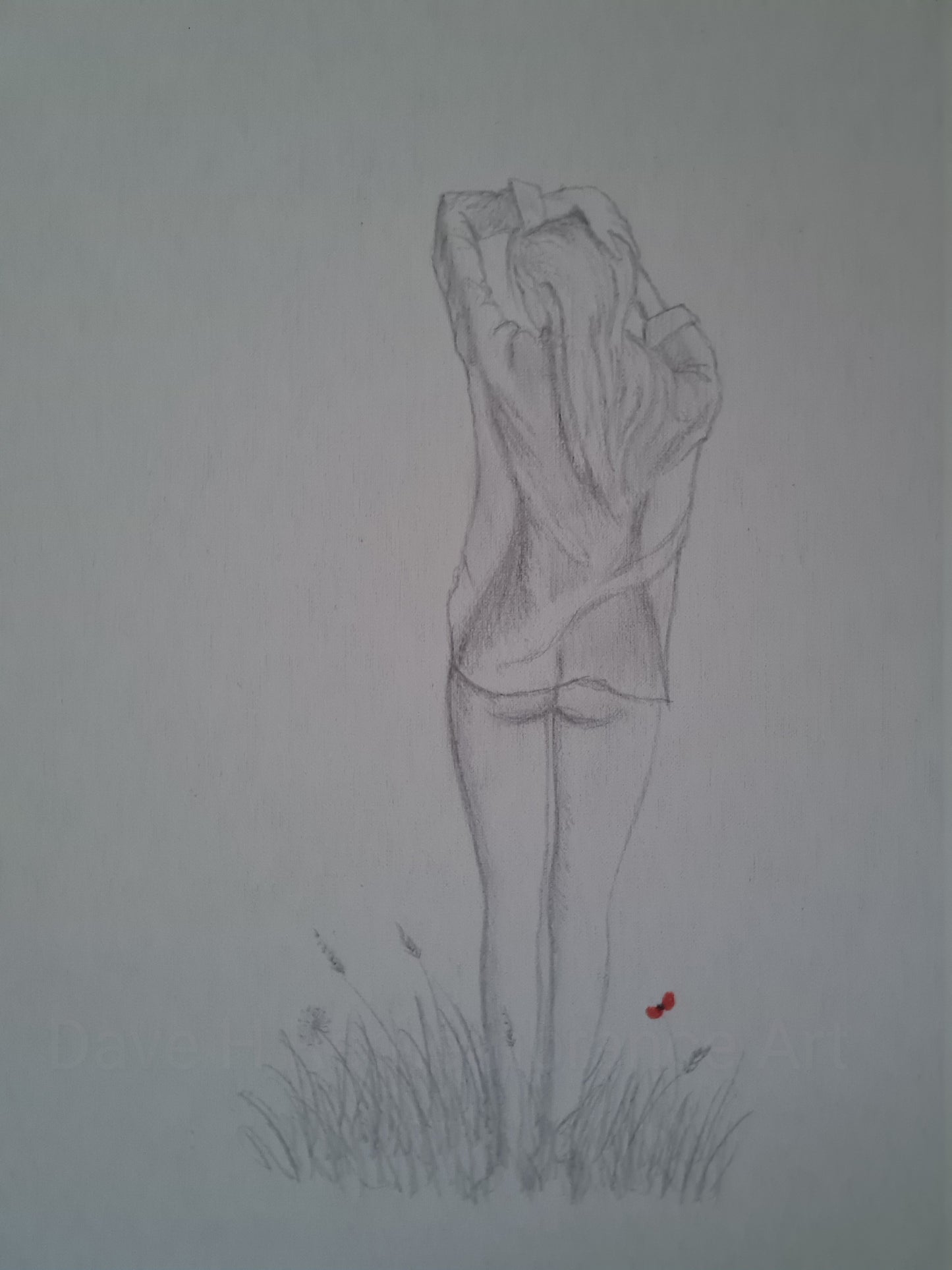 Bare bottom lady art