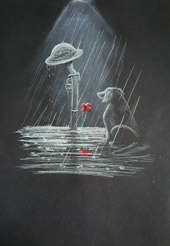 White on Black Polychromo - 211 'Please come back in the dark'