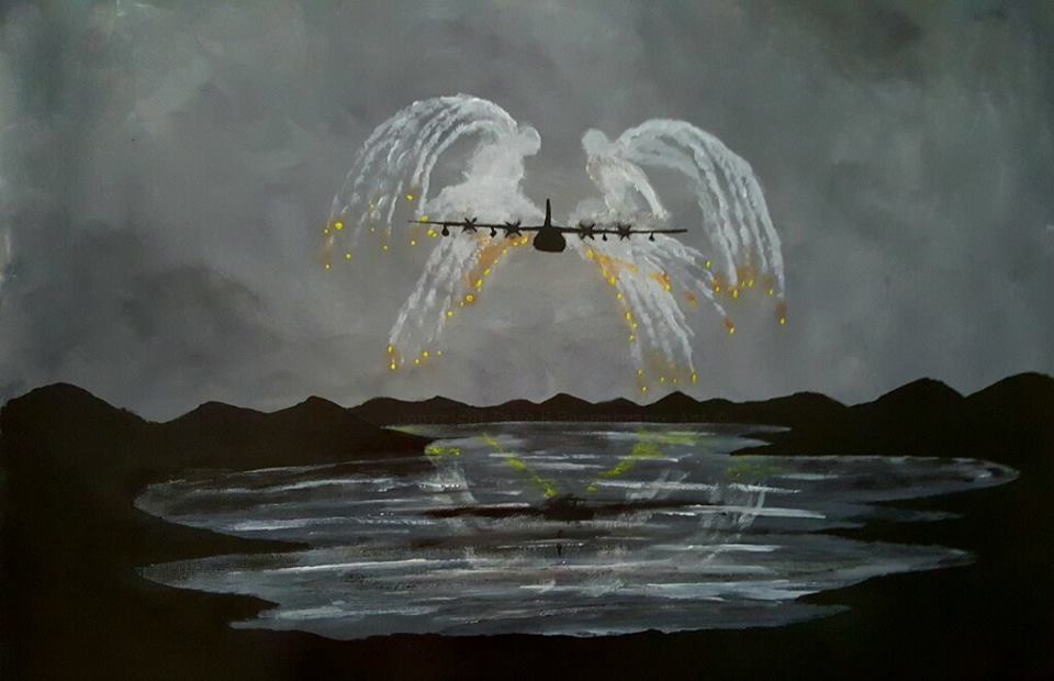 reflecting angel painting