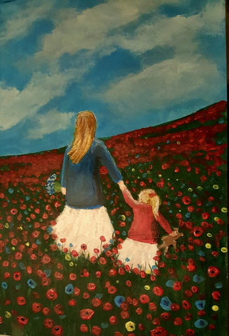 Original Acrylic Painting 236 - 'Poppies in the meadow'