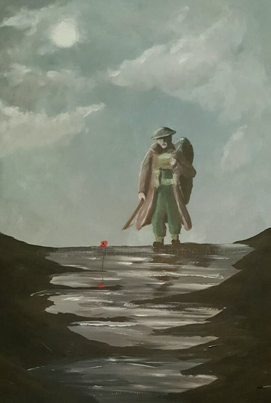 walking home ww2 painting