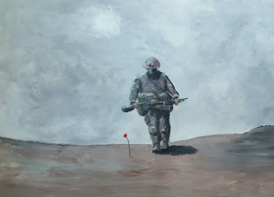 walking home herrick afghanistan painting