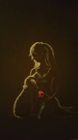 Original Acrylic Painting 253 - 'I miss him too girl'