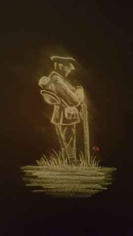 White on Black Polychromo -  'Tommy's spirit'