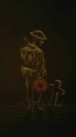 White on Black Polychromo -  'Tommy'
