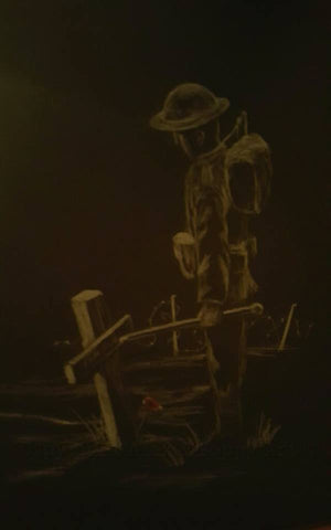 White on Black Polychromo -  'Tommy's sorrow'