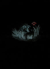 black poppy dog art