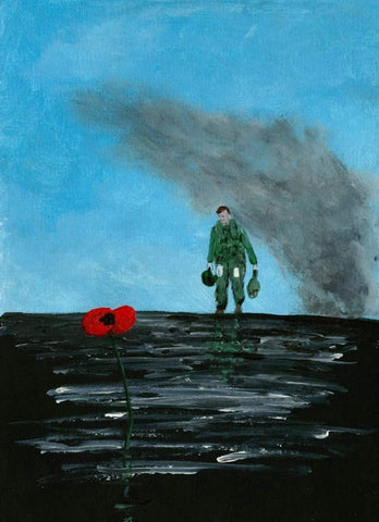 312 Original Acrylic Painting 312 - 'Walking Home - RAF'
