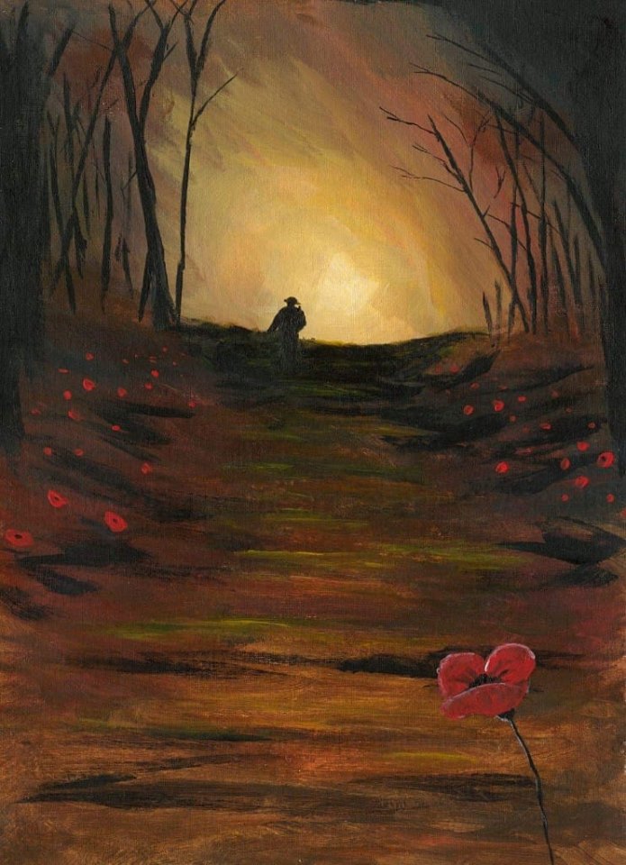 autumn poppies painting