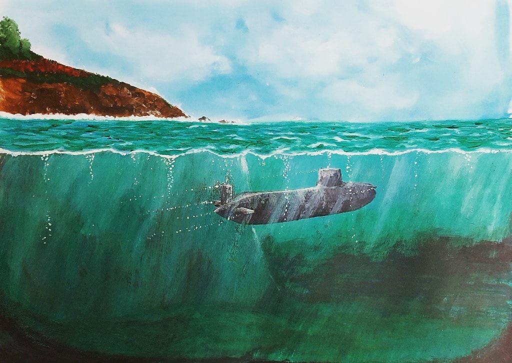 submarine painting