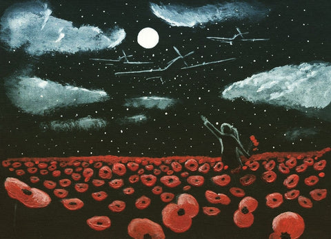 354 Original Painting 354 - 'Moonlit Flypast'