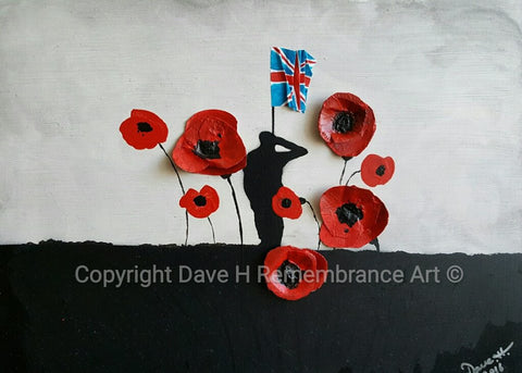Original Painting - '3D Poppy Salute'