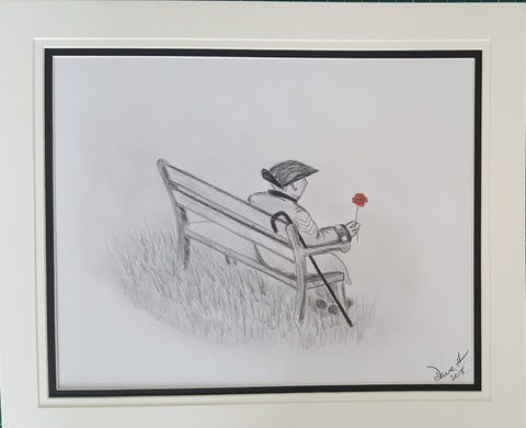 Small Original Graphite and Polychromo - 'It's not just a flower'