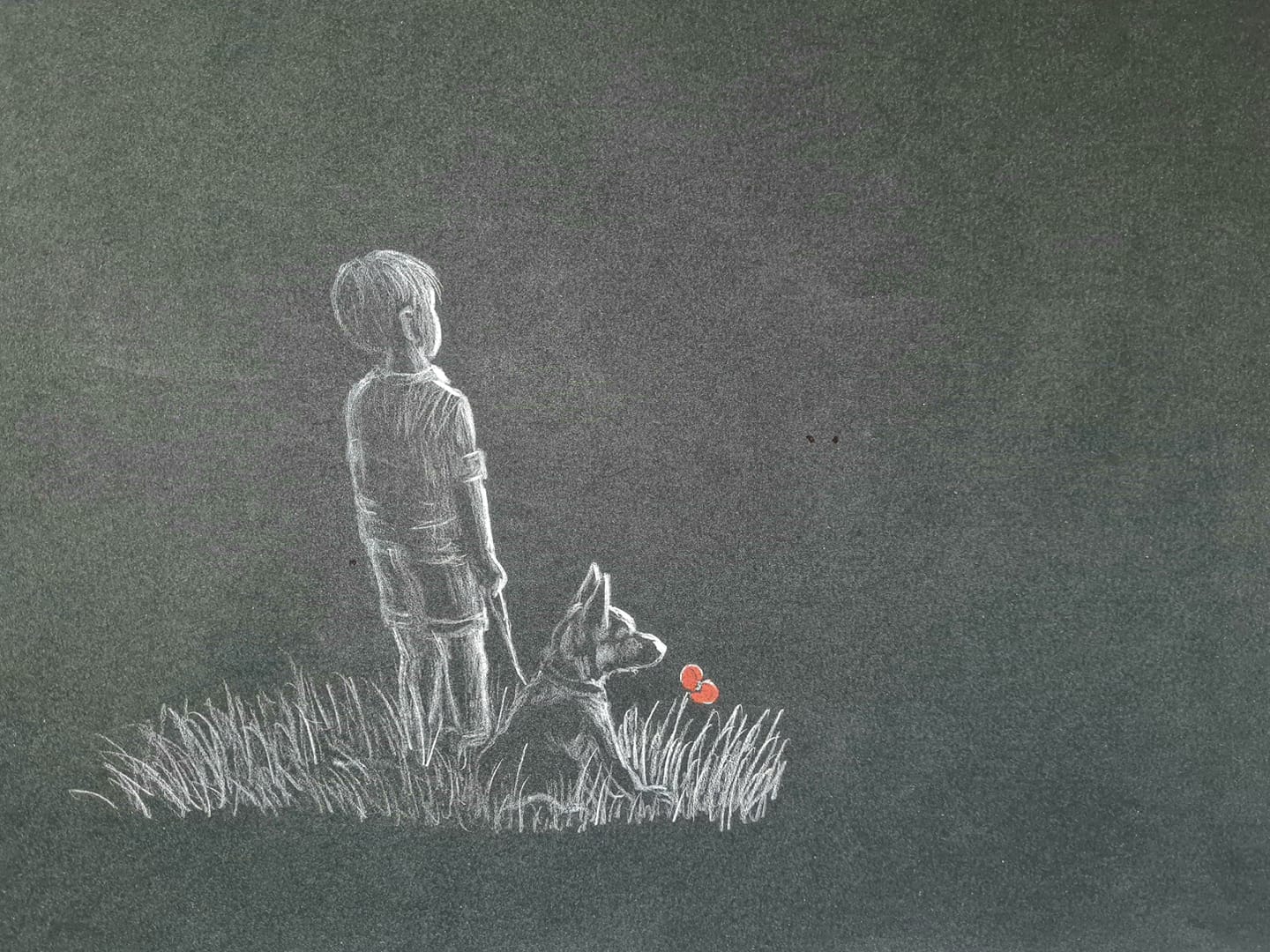 Poppy pup & boy