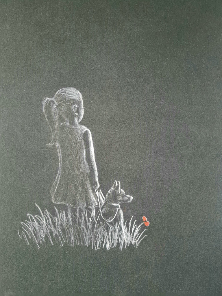 'Poppy pup & girl'