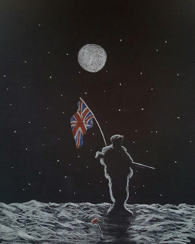 U345 White on Black Polychromo - U345 'Yomp in the dark'