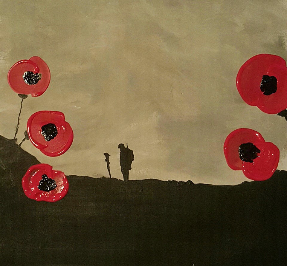 Poppy Remembrance Art