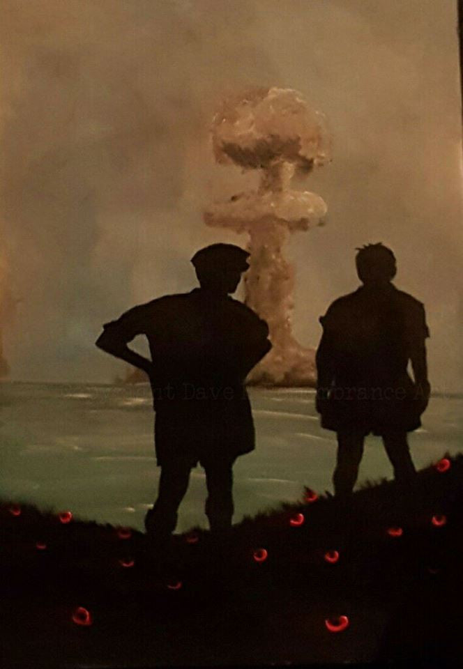 atomic nuclear explosion troops painting