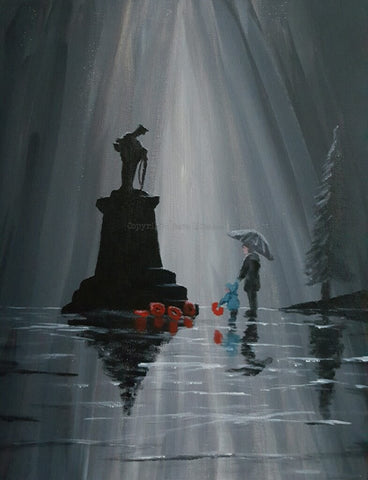 Original Painting - 'Dad and Lad Remember'