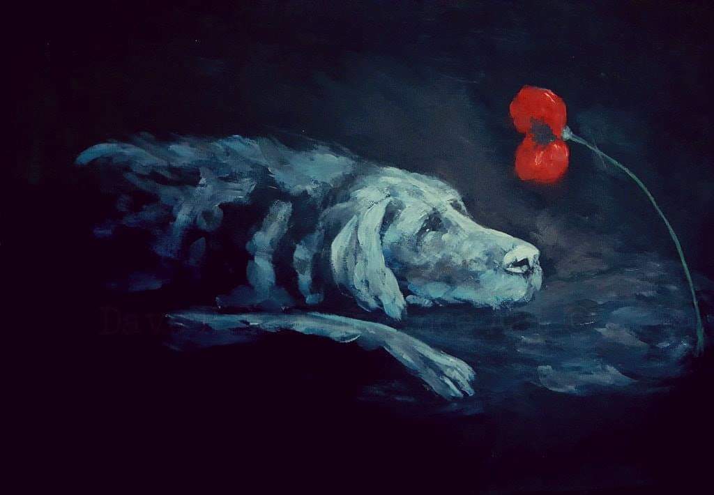 Remembrance Art dog painting