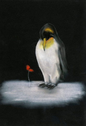 419 Original Pastel Painting - 'king of the night''