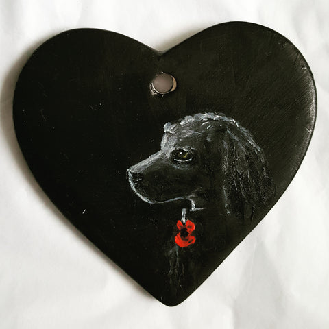 Love Heart Decoration - 'Poppy Dog heart #1''