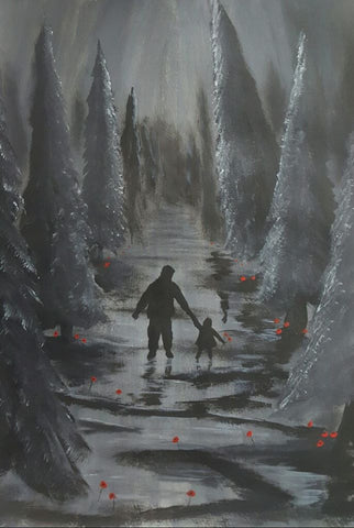 065 Open Edition Giclee Print 065 - 'A walk in the woods with daddy'