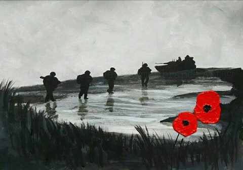 remembrance poppy art afghan