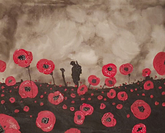 Remembrance Art 'Amidst the poppy field'