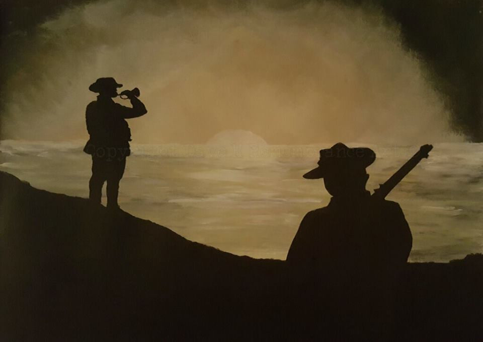 ANZAC Poppy Art Painting