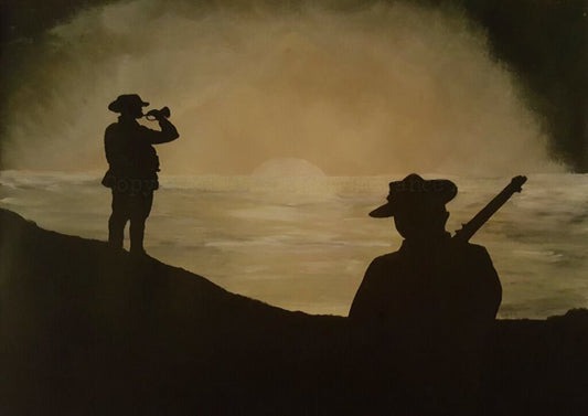 ANZAC Poppy Art Painting