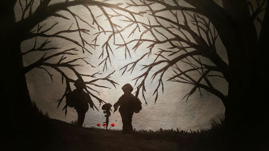 remembrance art painting brother lost soldier grave
