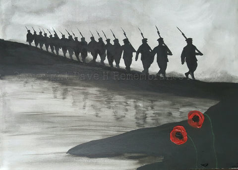 Original Painting - 'Marching off to War'