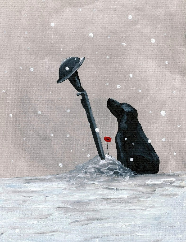 remembrance art Christmas Xmas dog