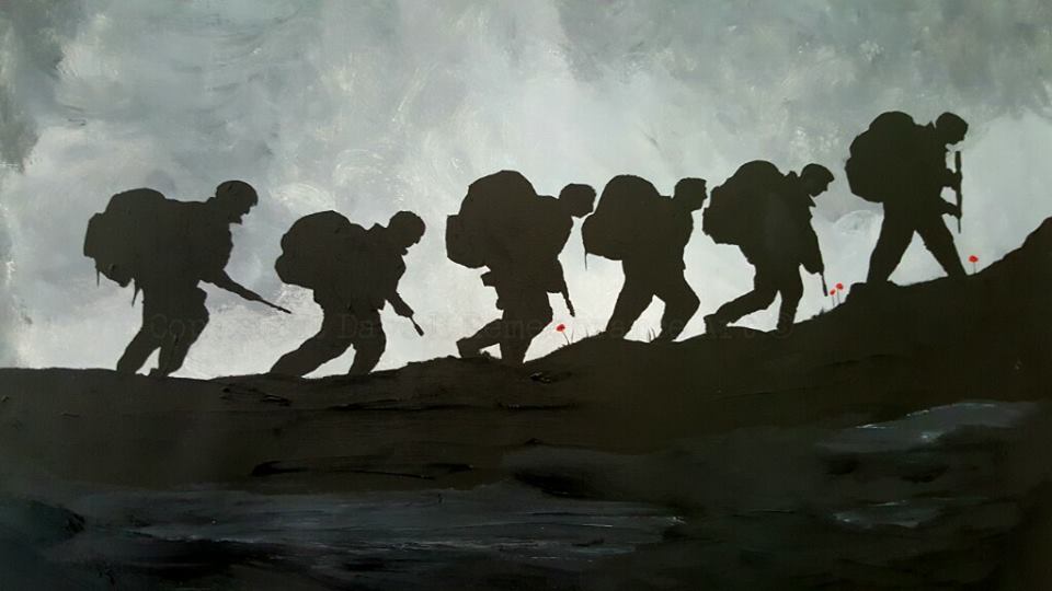 fan dance SAS painting