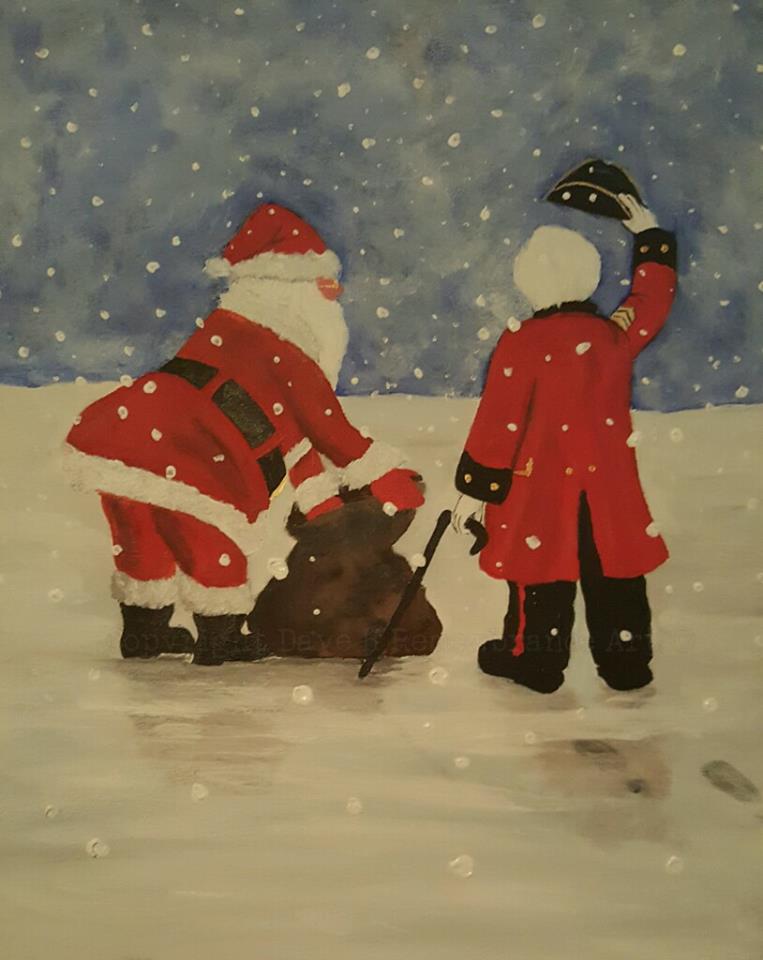Chelsea Pensioner Santa painting