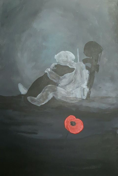 Remembrance art  'Miss you too mate'