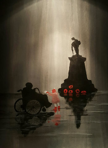 Original painting - 'Please don't cry Grandad'