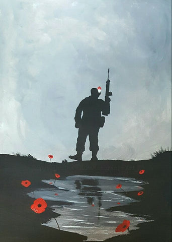Original Painting - 'Poppies in the hollow'