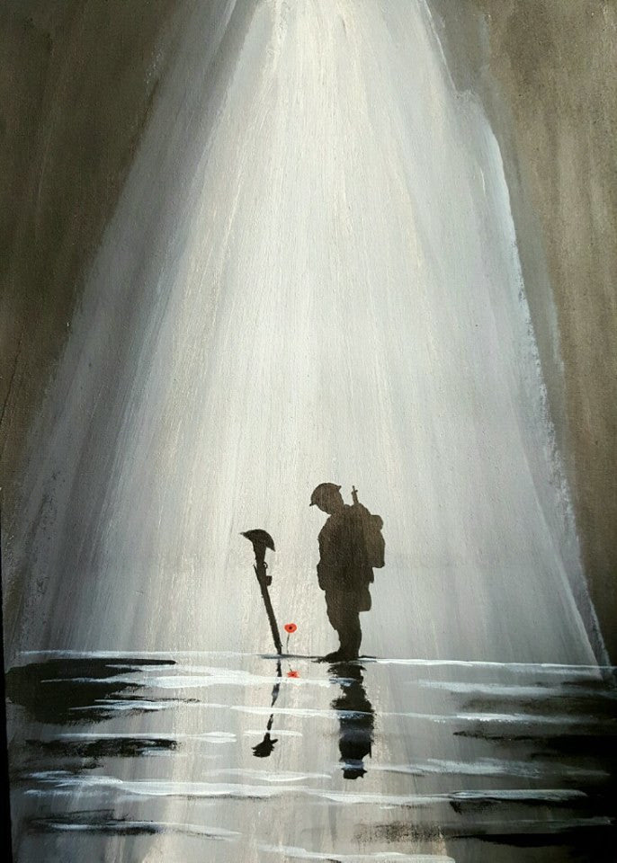 Remembered Forever Poppy Art painting Dave H