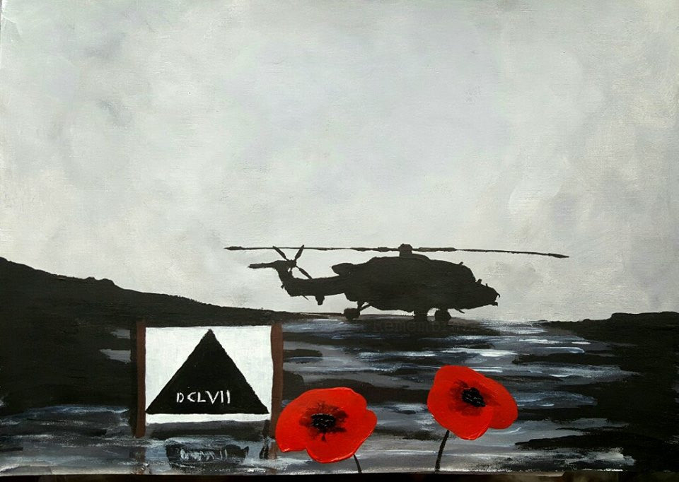 657 Squadron AAC Lynx Heli painting