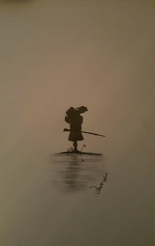 u160 Original pencil Drawing u160 - 'A Scottish Soldier Sketch'