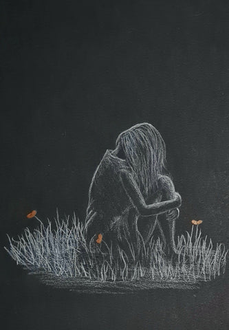 U522 Original Polychromo - 'Lonely Girl #2'