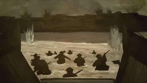 055 Limited Edition Giclée Print  - 'Wading into history'